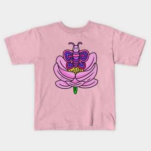 Cute butterfly and lotus Kids T-Shirt